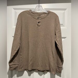 Abercrombie & Fitch Brown Long Sleeve Henley